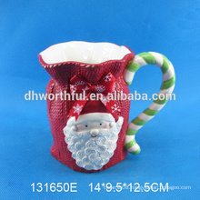 Custom Ceramic Christmas Mug with santa claus shape